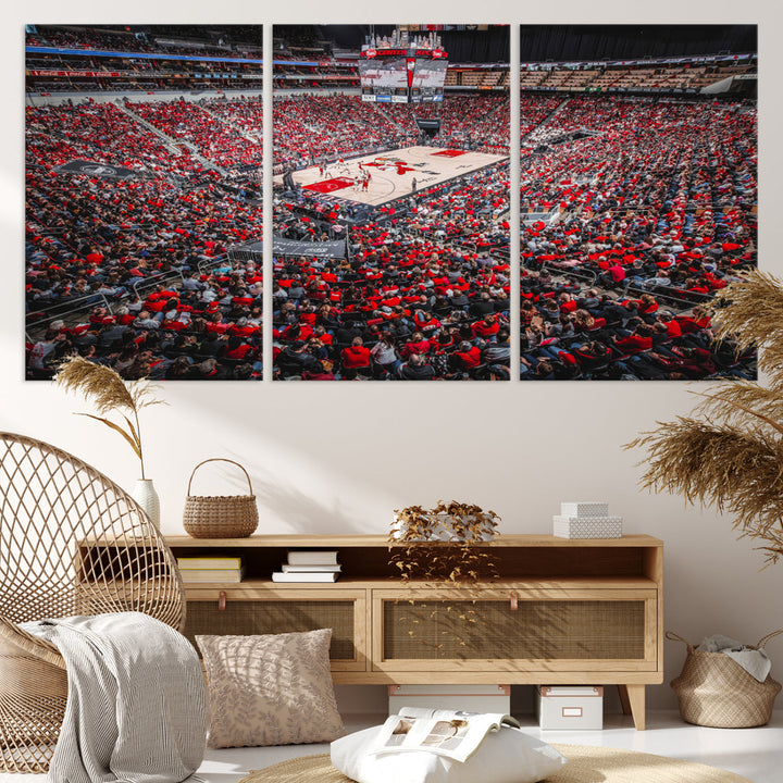 KFC Yum Center Wall Art Print Louisville Stadium Wall Art Canvas Print, NBA Basketball Play Game Wall Art Print, Basketball Lover Gift