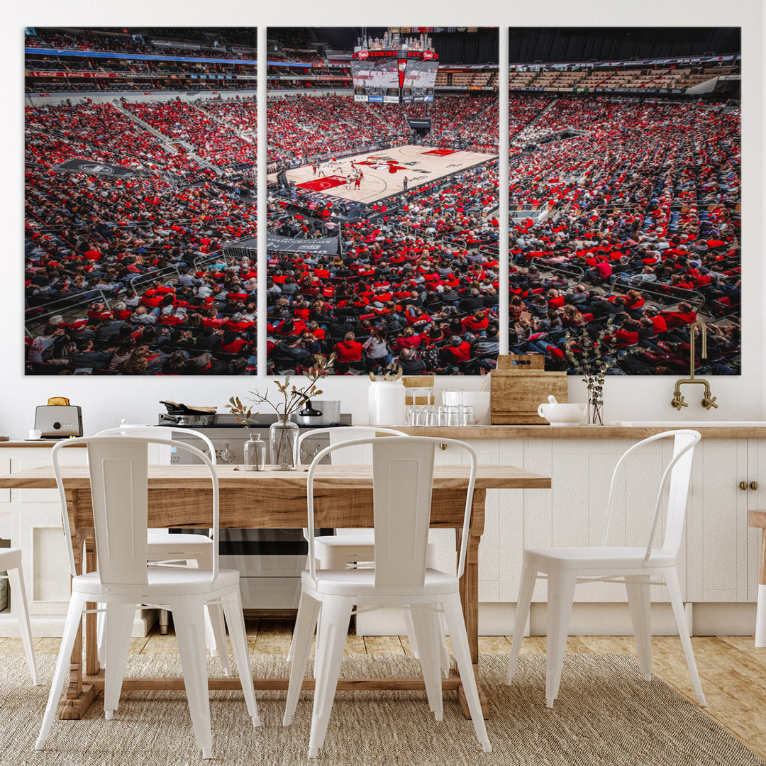 KFC Yum Center Wall Art Print Louisville Stadium Wall Art Canvas Print, NBA Basketball Play Game Wall Art Print, Basketball Lover Gift