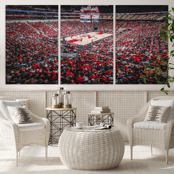 KFC Yum Center Wall Art Print Louisville Stadium Wall Art Canvas Print, NBA Basketball Play Game Wall Art Print, Basketball Lover Gift