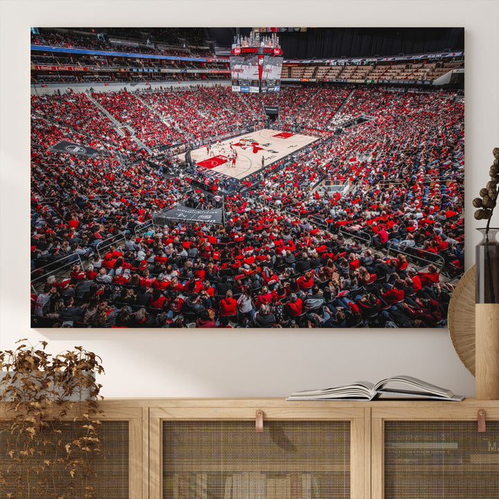 KFC Yum Center Wall Art Print Louisville Stadium Wall Art Canvas Print, NBA Basketball Play Game Wall Art Print, Basketball Lover Gift