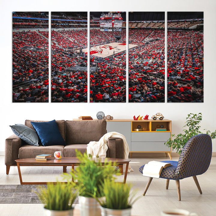 KFC Yum Center Wall Art Print Louisville Stadium Wall Art Canvas Print, NBA Basketball Play Game Wall Art Print, Basketball Lover Gift