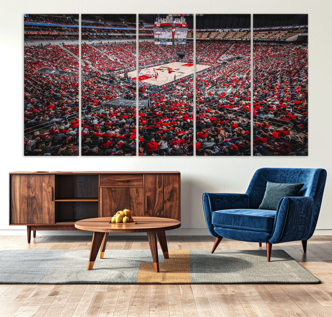 KFC Yum Center Wall Art Print Louisville Stadium Wall Art Canvas Print, NBA Basketball Play Game Wall Art Print, Basketball Lover Gift