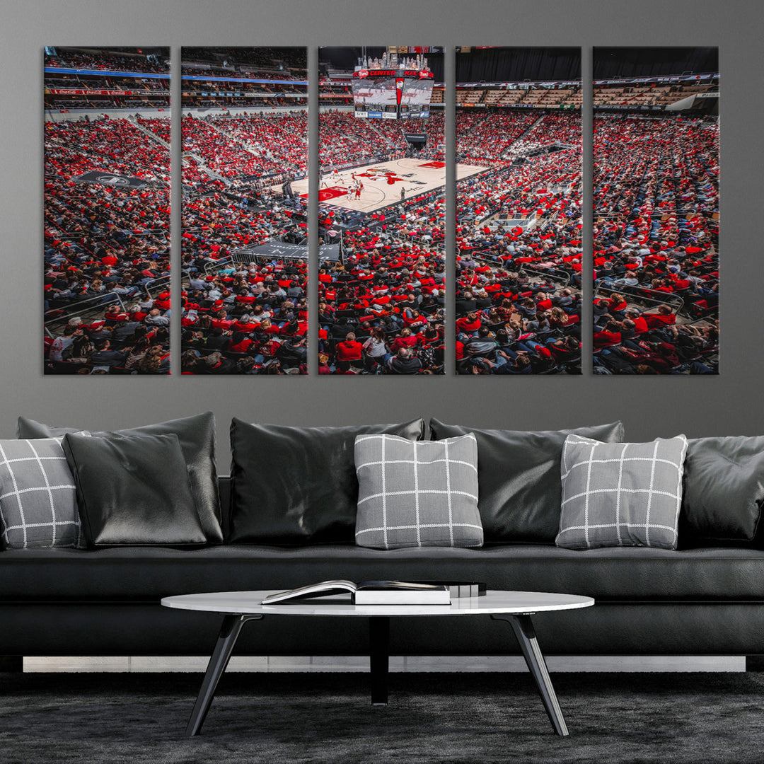 KFC Yum Center Wall Art Print Louisville Stadium Wall Art Canvas Print, NBA Basketball Play Game Wall Art Print, Basketball Lover Gift