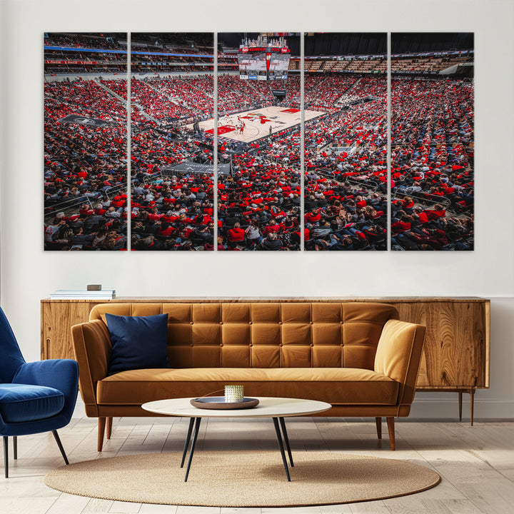 KFC Yum Center Wall Art Print Louisville Stadium Wall Art Canvas Print, NBA Basketball Play Game Wall Art Print, Basketball Lover Gift