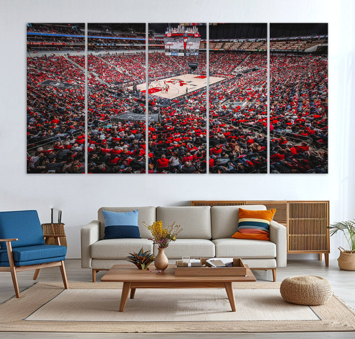 KFC Yum Center Wall Art Print Louisville Stadium Wall Art Canvas Print, NBA Basketball Play Game Wall Art Print, Basketball Lover Gift