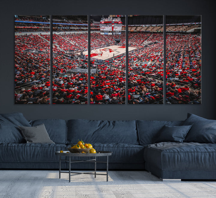 KFC Yum Center Wall Art Print Louisville Stadium Wall Art Canvas Print, NBA Basketball Play Game Wall Art Print, Basketball Lover Gift