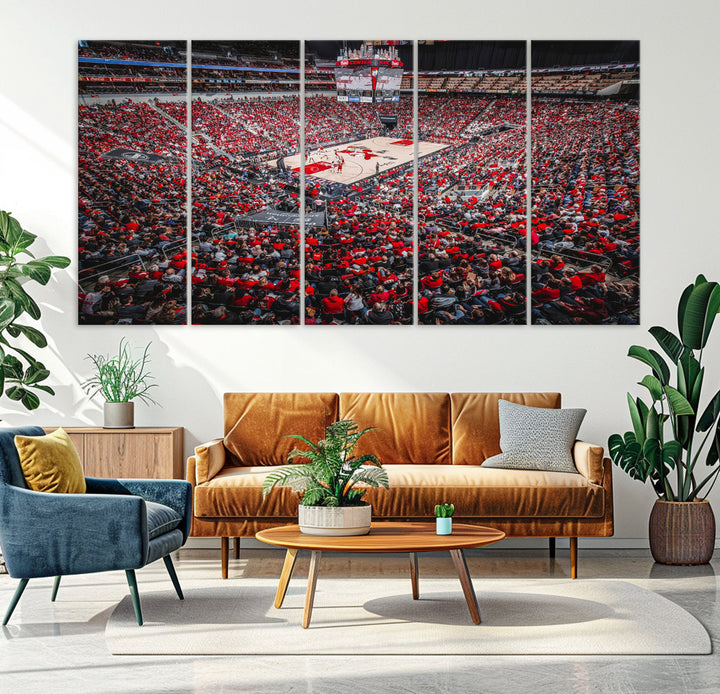 KFC Yum Center Wall Art Print Louisville Stadium Wall Art Canvas Print, NBA Basketball Play Game Wall Art Print, Basketball Lover Gift