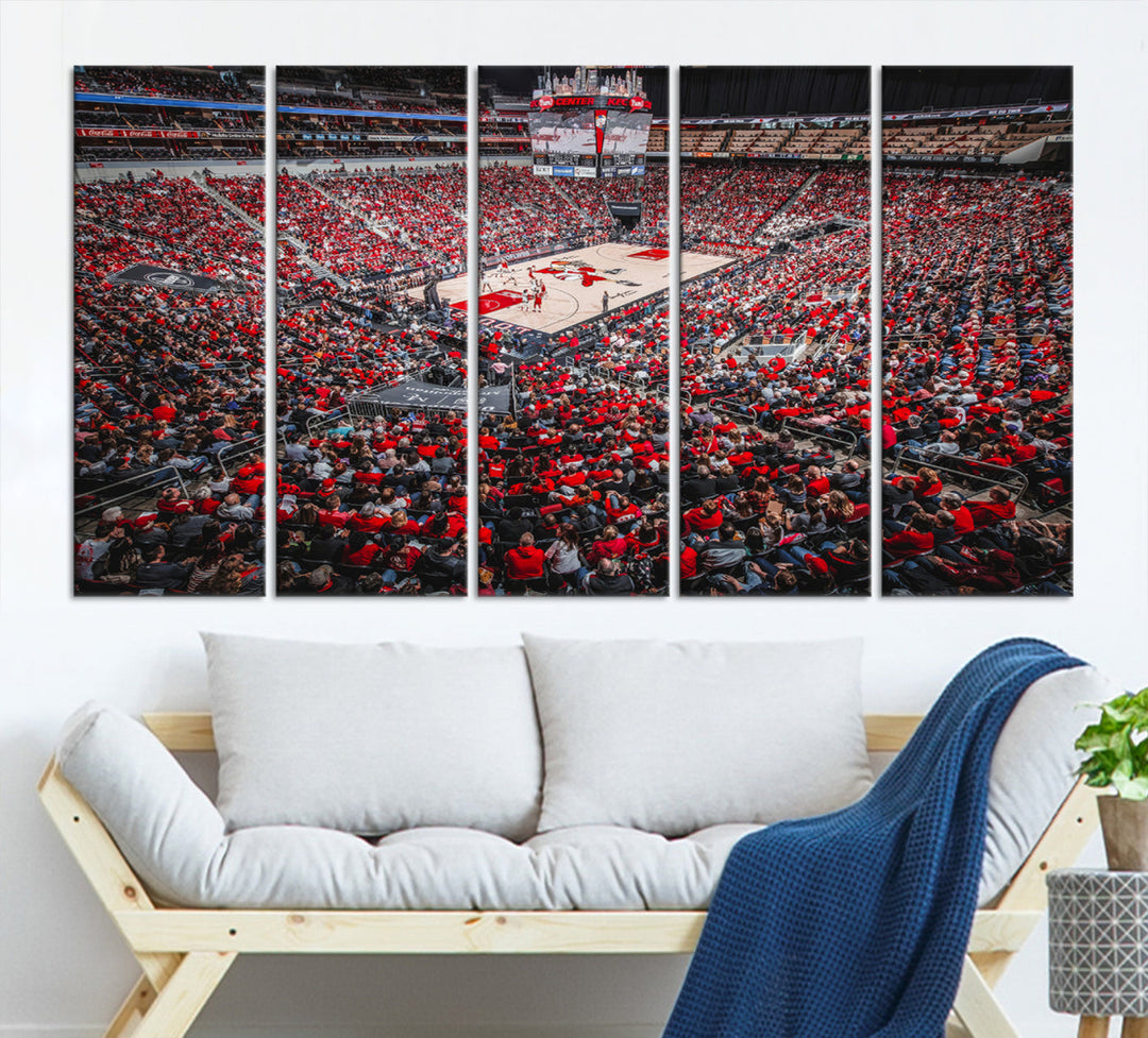 KFC Yum Center Wall Art Print Louisville Stadium Wall Art Canvas Print, NBA Basketball Play Game Wall Art Print, Basketball Lover Gift