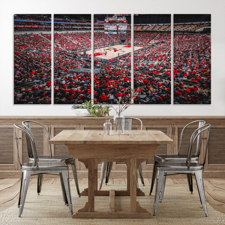 KFC Yum Center Wall Art Print Louisville Stadium Wall Art Canvas Print, NBA Basketball Play Game Wall Art Print, Basketball Lover Gift