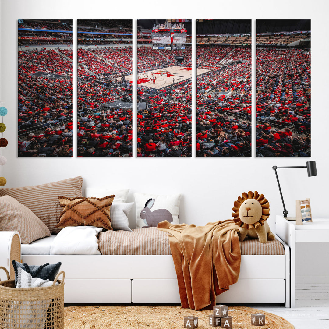 KFC Yum Center Wall Art Print Louisville Stadium Wall Art Canvas Print, NBA Basketball Play Game Wall Art Print, Basketball Lover Gift