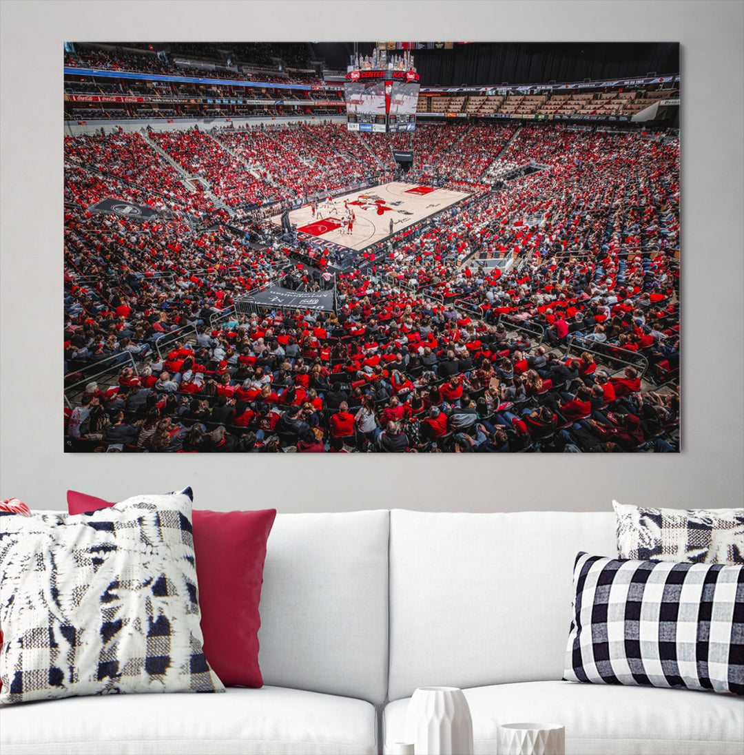 KFC Yum Center Wall Art Print Louisville Stadium Wall Art Canvas Print, NBA Basketball Play Game Wall Art Print, Basketball Lover Gift