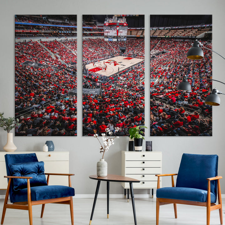 KFC Yum Center Wall Art Print Louisville Stadium Wall Art Canvas Print, NBA Basketball Play Game Wall Art Print, Basketball Lover Gift