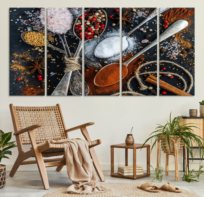 Kitchen Spice Large Wall Art Canvas Print