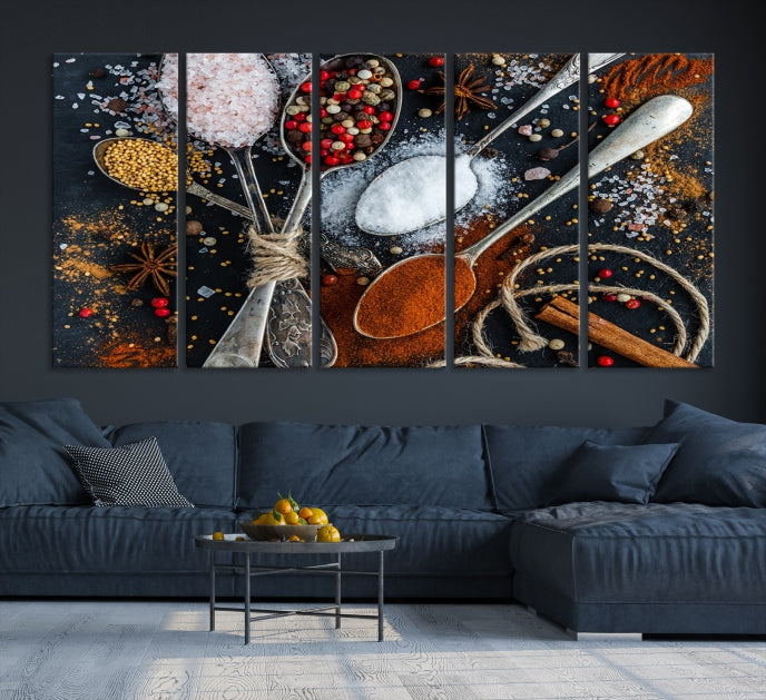 Kitchen Spice Large Wall Art Canvas Print