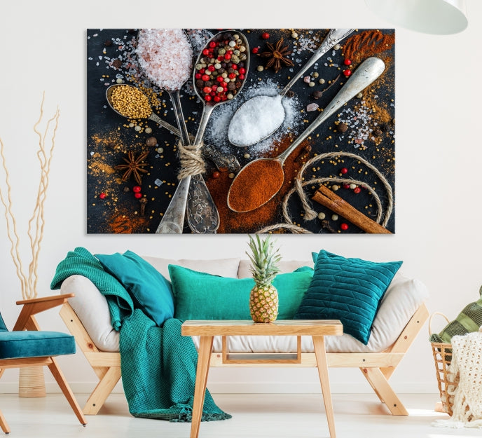 Kitchen Spice Large Wall Art Canvas Print