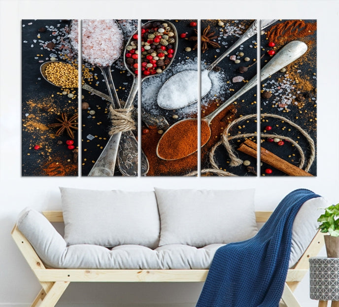 Kitchen Spice Large Wall Art Canvas Print