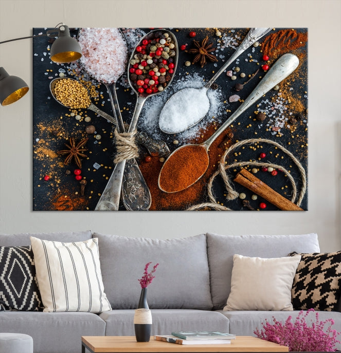 Kitchen Spice Large Wall Art Canvas Print