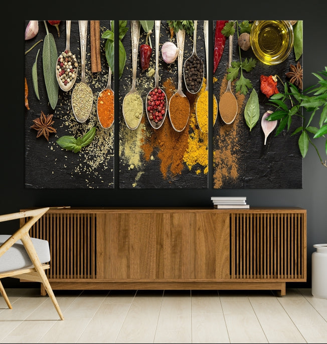 Kitchen Spice Wall Art Canvas Print