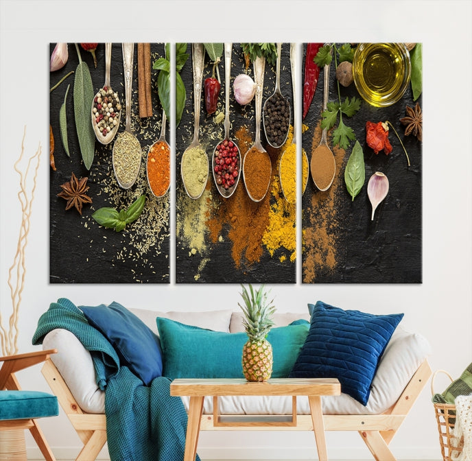 Kitchen Spice Wall Art Canvas Print