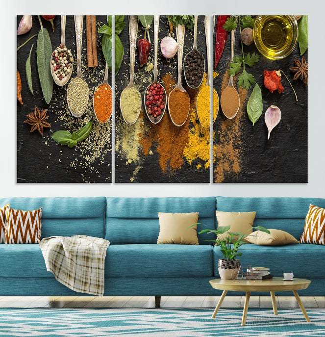 Kitchen Spice Wall Art Canvas Print