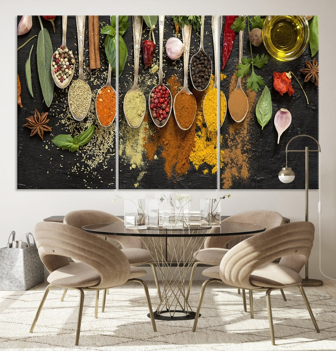 Kitchen Spice Wall Art Canvas Print