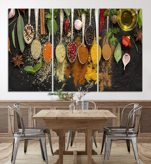 Kitchen Spice Wall Art Canvas Print