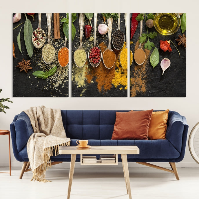 Kitchen Spice Wall Art Canvas Print