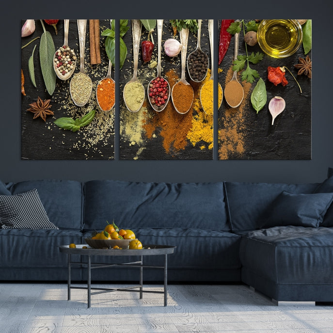 Kitchen Spice Wall Art Canvas Print