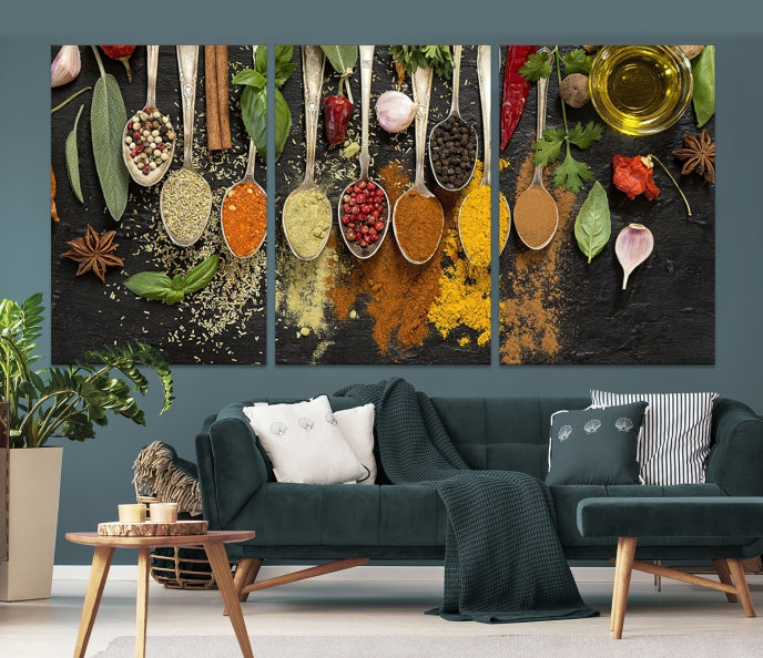 Kitchen Spice Wall Art Canvas Print