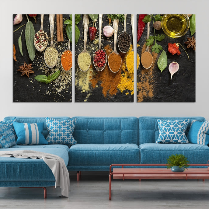 Kitchen Spice Wall Art Canvas Print