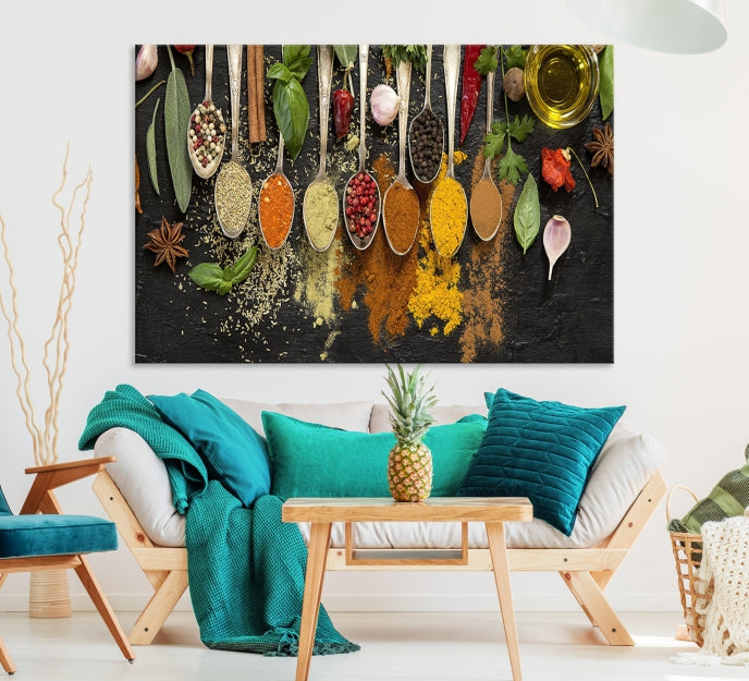 Kitchen Spice Wall Art Canvas Print