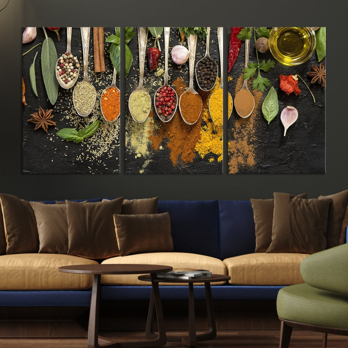 Kitchen Spice Wall Art Canvas Print