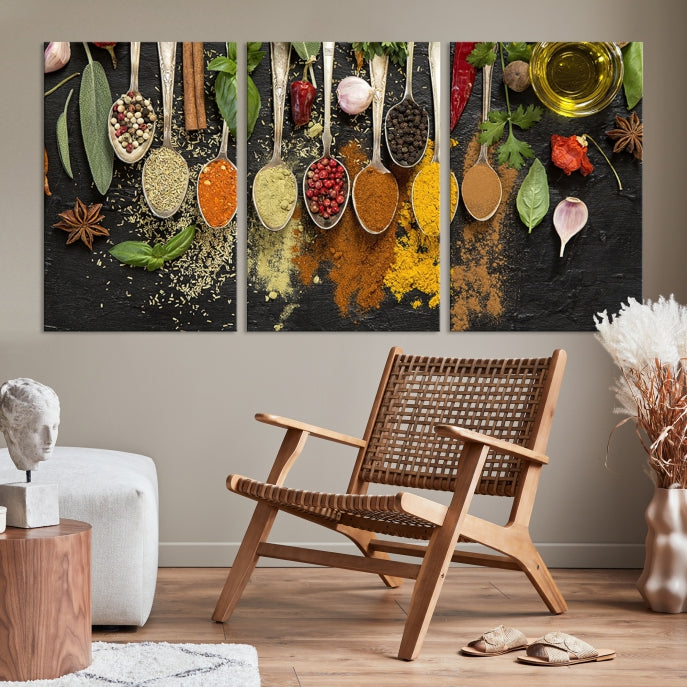 Kitchen Spice Wall Art Canvas Print