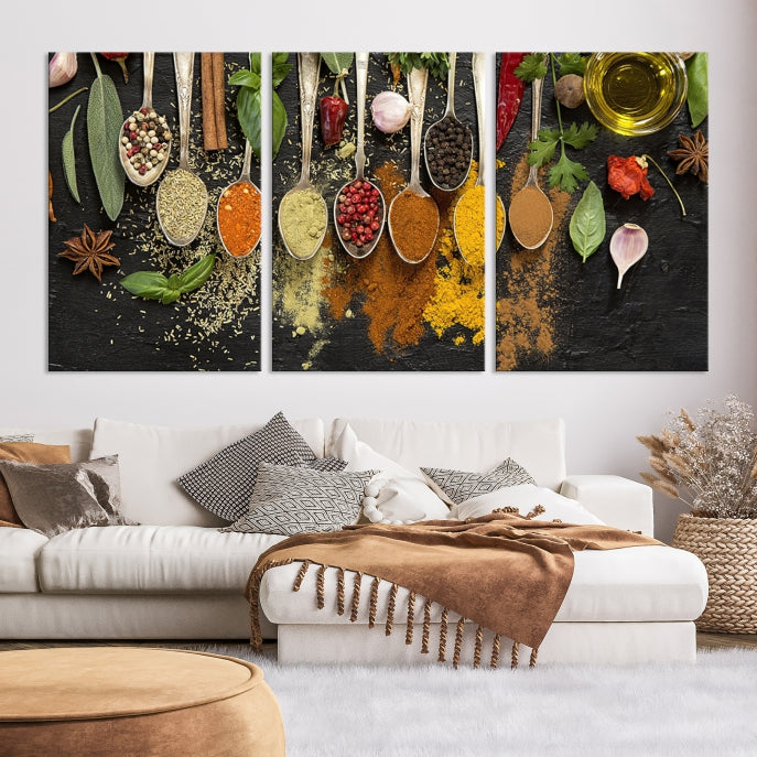 Kitchen Spice Wall Art Canvas Print