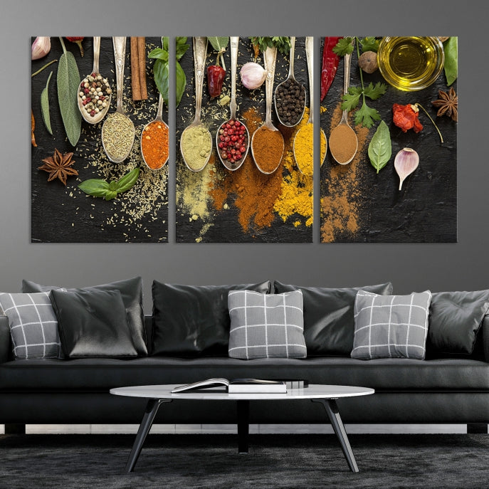 Kitchen Spice Wall Art Canvas Print