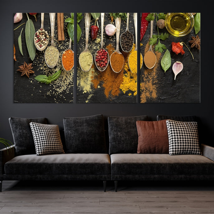 Kitchen Spice Wall Art Canvas Print