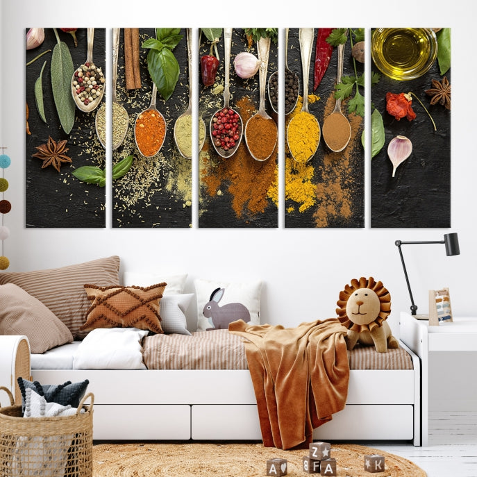 Kitchen Spice Wall Art Canvas Print