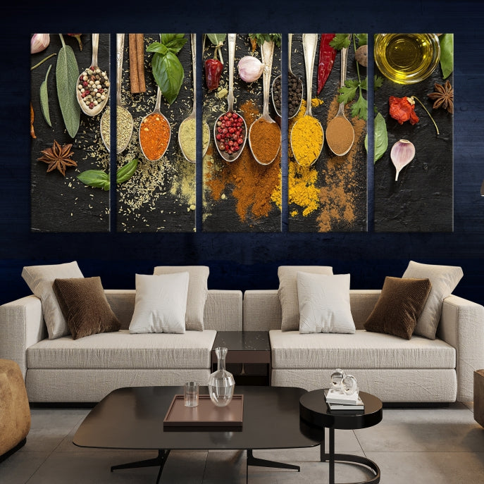 Kitchen Spice Wall Art Canvas Print