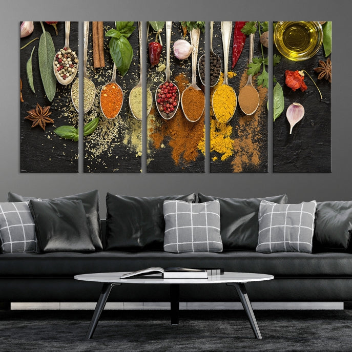 Kitchen Spice Wall Art Canvas Print