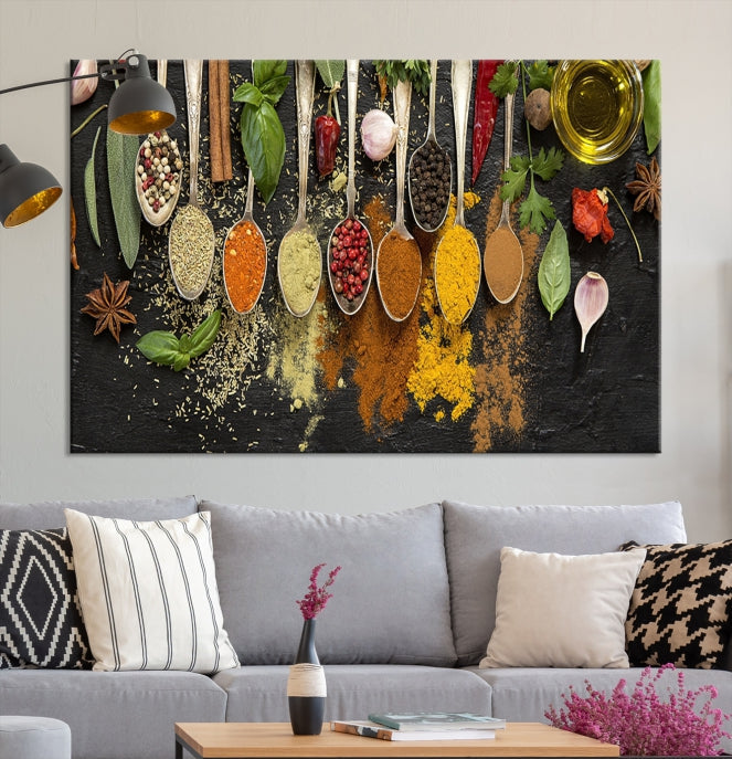 Kitchen Spice Wall Art Canvas Print