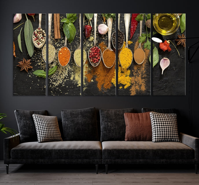 Kitchen Spice Wall Art Canvas Print