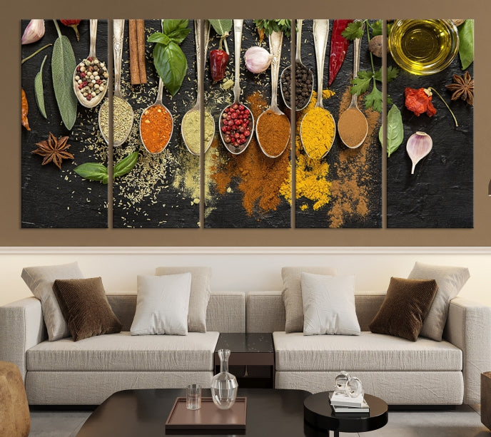 Kitchen Spice Wall Art Canvas Print