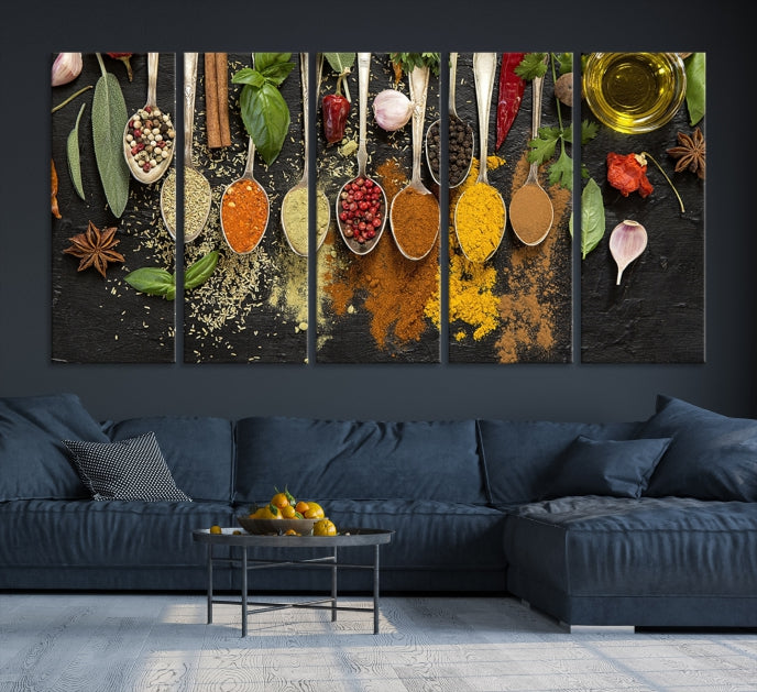 Kitchen Spice Wall Art Canvas Print