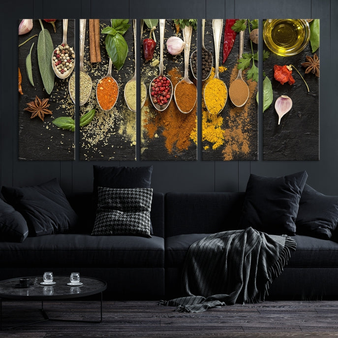 Kitchen Spice Wall Art Canvas Print