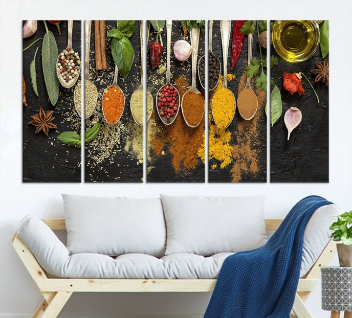 Kitchen Spice Wall Art Canvas Print