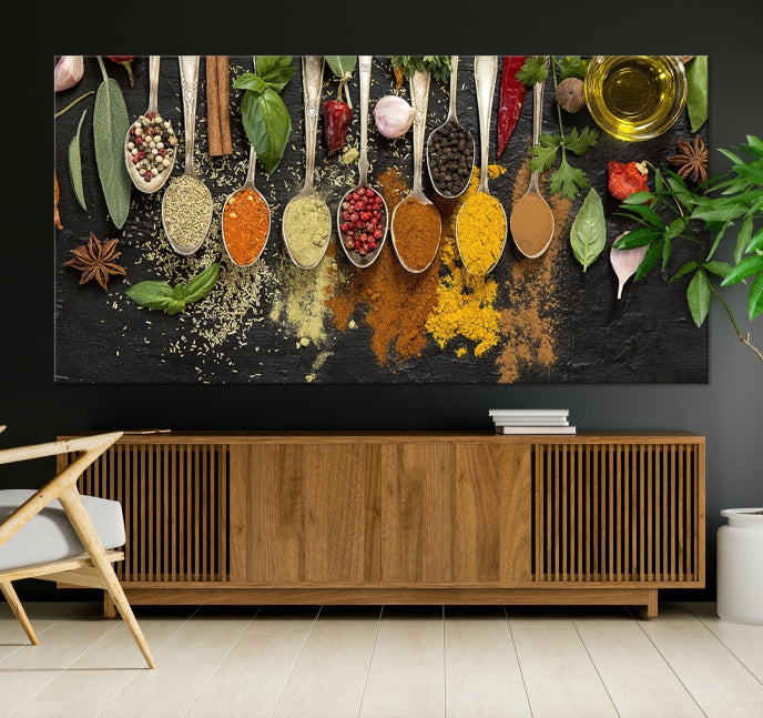 Kitchen Spice Wall Art Canvas Print