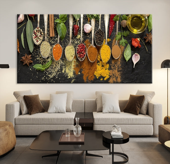 Kitchen Spice Wall Art Canvas Print