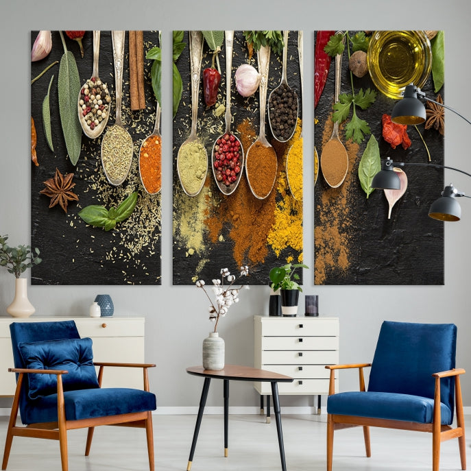 Kitchen Spice Wall Art Canvas Print