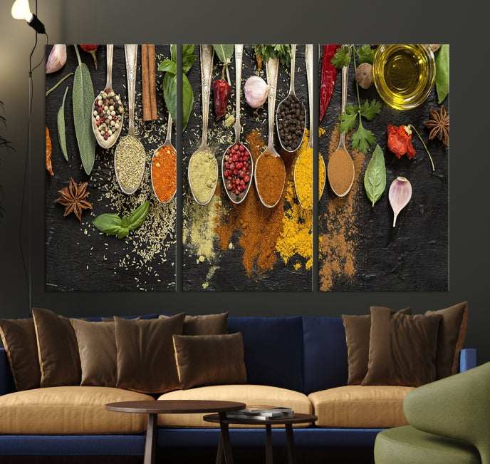 Kitchen Spice Wall Art Canvas Print