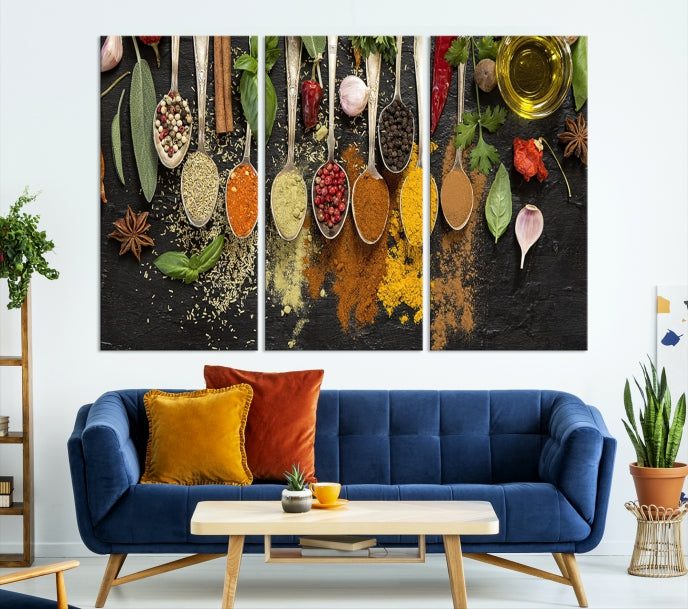 Kitchen Spice Wall Art Canvas Print